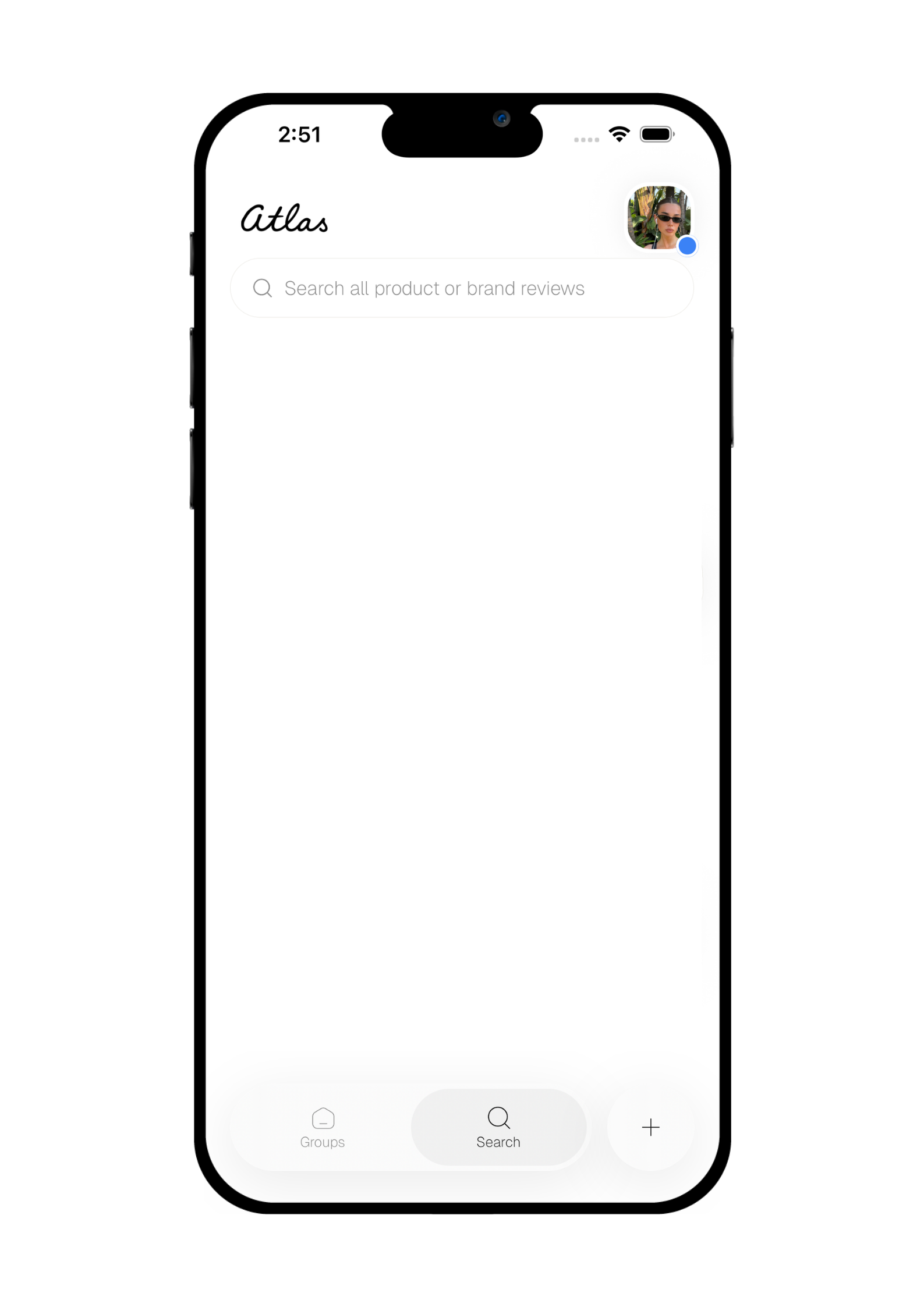 Atlas app - searching product and brand reviews